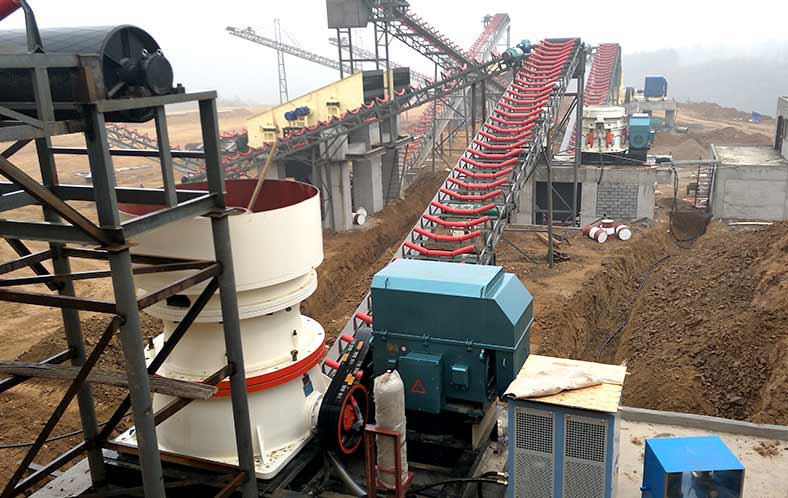High Efficiency 50TPH Stone Cone Crushing Plant for Making 